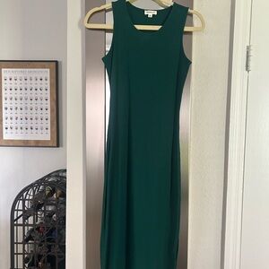 Sugarlips Sleeveless Ribbed Maxi Dress NWOT in Teal Green